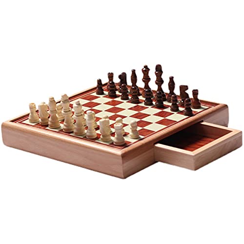 Schachspiel aus Holz, groß, internationales Holzschach, Kreativitäts-Puzzlespiel, interaktives Schach, tragbare Serie, Internationale Schachfiguren/50 cm von TEWTX7