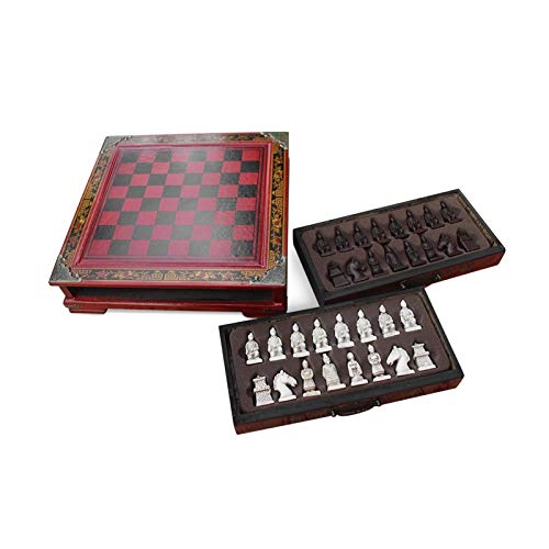 in 1 Schachspiel Faltbares Brettspiel Tragbares Schachspiel Internationale Schachfiguren von TEWTX7