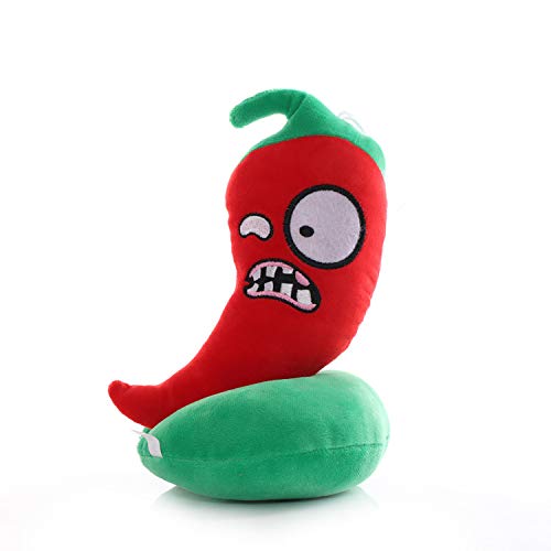 TEXXY Plants vs Zombies Plüsch 2 PVZ 16 cm, Snapdragon Cattail Peashooter Wall-Nuss Wintermelone Plüschpuppe Kuscheltier PP Baumwolle für Kinder (Chilli) von TEXXY