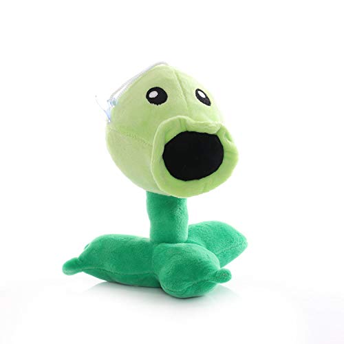 TEXXY Plants vs Zombies Plüsch 2 PVZ 16 cm, Snapdragon Cattail Peashooter Wall-Nuss Wintermelone Plüschpuppe Kuscheltier PP Baumwolle für Kinder (Peashooter) von TEXXY