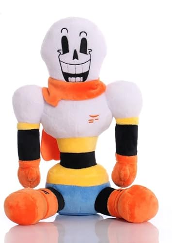 TEXXY iFii Undertale Plüschtiere, weich Sans Papyrus Asriel Alphys Flowey Frisk Chara Gefüllte Puppe für Kindergeschenk (Papyrus) von TEXXY