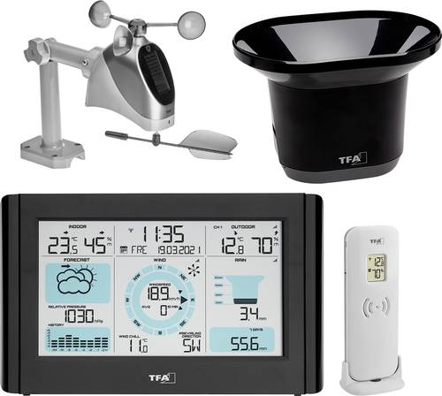 TFA Dostmann WEATHER PRO 35.1161.01 Funk-Wetterstation Vorhersage für 12 bis 24 Stunden Anzahl Sens von TFA Dostmann