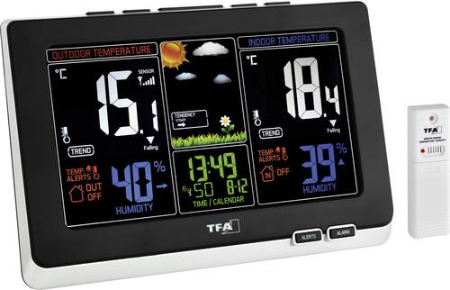 TFA Dostmann Spring 35.1129.01 Funk-Wetterstation Vorhersage für 6 bis 12 Stunden Anzahl Sensoren m von TFA Dostmann