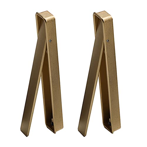 Flush Door Handles Cabinet Pull, 2 Stück Flip-Top-Griffe, bündige Schiebetürgriffe, quadratische Schrankgriffe, Zinklegierung, Schubladenknauf mit Schrauben, Möbeltürhebel(Gold,Hole Spacing 96Mm) von TGDGFKIAS