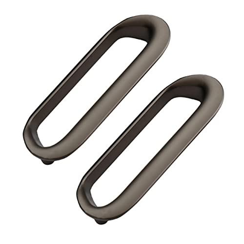 Flush Door Handles Cabinet Pull, 2 Stück Scheunentürgriffe, Schrankgriffe, Zinklegierung, bündige Schiebetürgriffe, Schubladenknöpfe, Möbeltürhebel, Hardware-Zubehör(Black,Hole Distance 160Mm) von TGDGFKIAS