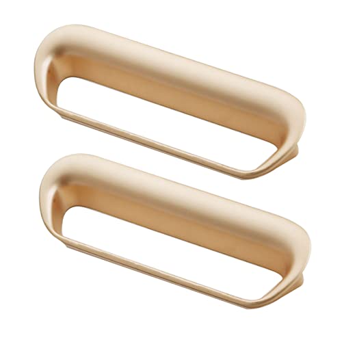 Flush Door Handles Cabinet Pull, 2 Stück Scheunentürgriffe, Schrankgriffe, Zinklegierung, bündige Schiebetürgriffe, Schubladenknöpfe, Möbeltürhebel, Hardware-Zubehör(Gold,Hole Distance 160Mm) von TGDGFKIAS