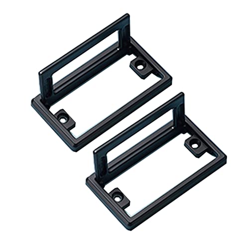 Flush Door Handles Cabinet Pull, 2 Stück Schrankgriffe, Alumialloy-Klappgriff, versteckte Türgriffe, versenkte Schubladenknöpfe, Türhebel, bündige Schiebetürgriffe(Black,Hole Spacing 64Mm) von TGDGFKIAS