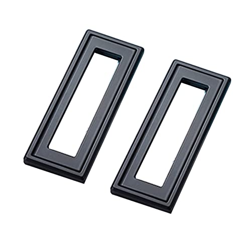 Flush Door Handles Cabinet Pull, 2 Stück Schrankgriffe, Alumialloy-Klappgriff, versteckte Türgriffe, versenkte Schubladenknöpfe, Türhebel, bündige Schiebetürgriffe(Black,Hole Spacing 96Mm) von TGDGFKIAS