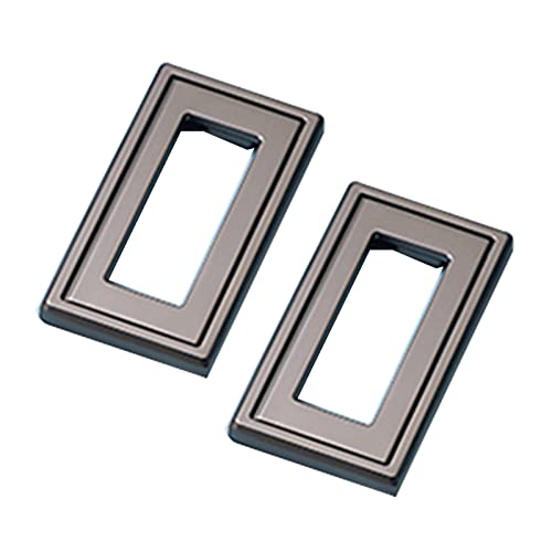 Flush Door Handles Cabinet Pull, 2 Stück Schrankgriffe, Alumialloy-Klappgriff, versteckte Türgriffe, versenkte Schubladenknöpfe, Türhebel, bündige Schiebetürgriffe(Gris,Hole Spacing 64Mm) von TGDGFKIAS