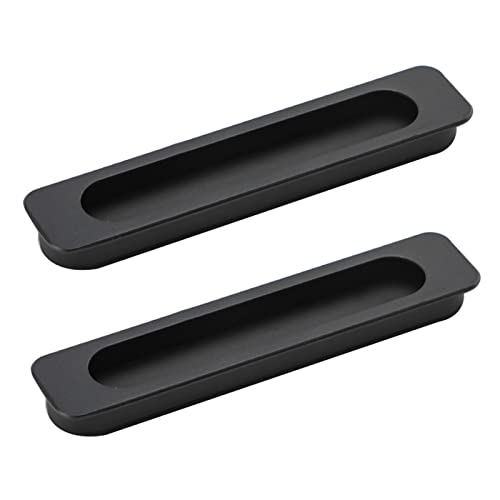 Flush Door Handles Cabinet Pull, 2 Stück Schubladen-bündige Schiebetür, unsichtbarer Zug, verdeckter Griff, Schrank, Zinklegierung, versenkter Schubladenknauf, Türhebel mit Schrauben(Hole Spacing 160M von TGDGFKIAS