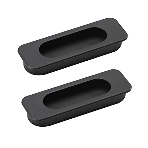 Flush Door Handles Cabinet Pull, 2 Stück Schubladen-bündige Schiebetür, unsichtbarer Zug, verdeckter Griff, Schrank, Zinklegierung, versenkter Schubladenknauf, Türhebel mit Schrauben(Hole Spacing 96Mm von TGDGFKIAS