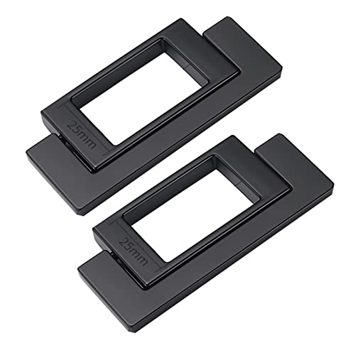 Flush Door Handles Cabinet Pull, 2 Stück bündige Schiebetürgriffe, Schrankgriffe, Alumialloy-Griffe, versenkte Schubladenknöpfe, Klappgriff, versteckte Türgriffe, Türhebel(Black) von TGDGFKIAS