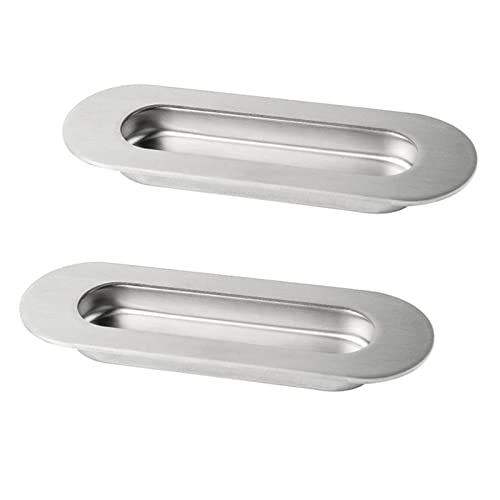 Flush Door Handles Cabinet Pull, 2 Stück bündige Schiebetürgriffe, quadratische Einbauschrankgriffe, Schubladenknöpfe mit Schrauben, Möbeltürhebel von TGDGFKIAS