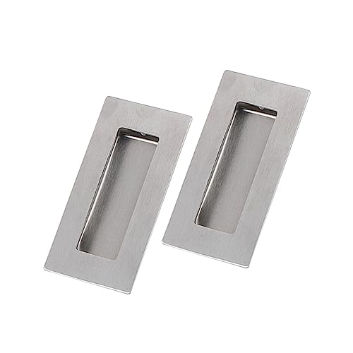 TGDGFKIAS Flush Door Handles Cabinet Pull, 2 Stück bündiger Griff 10,2 x 5,1 cm Schubladengriffe Edelstahl Schrankknöpfe Griffe for Schränke unsichtbarer Griff Türknauf ziehen von TGDGFKIAS