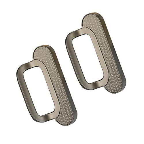 Flush Door Handles Cabinet Pull, 2 Stück versenkte Scheunentürgriffe, Schrankgriffe, Zinklegierung, bündige Schiebetürgriffe, quadratischer Schubladenknopf, mit Schrauben(Gris,Hole Distance 64Mm) von TGDGFKIAS