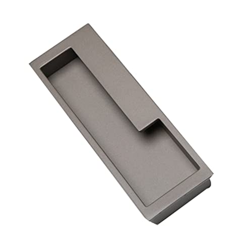 Flush Door Handles Cabinet Pull, Bündige Schiebetür-Zuggriffe, versenkte Schrankgriffe, Schubladenknauf aus Zinklegierung, geschlitzte Möbeltürhebel, Flacher Griff, quadratisch(Black,192mm) von TGDGFKIAS