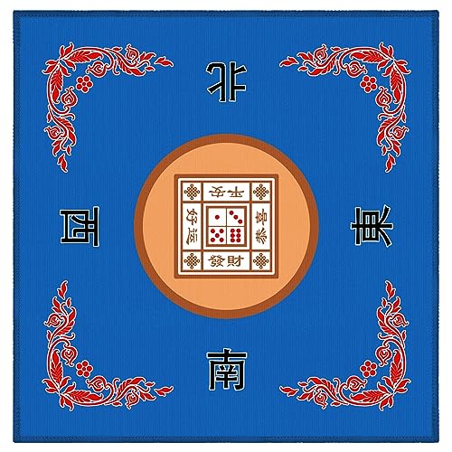 TGDGFKIAS Mahjong Tischplatte, Mahjong-Matte, rutschfeste und geräuschreduzierende Tischabdeckung, 30,7" L x 30,7" B(Blu) von TGDGFKIAS