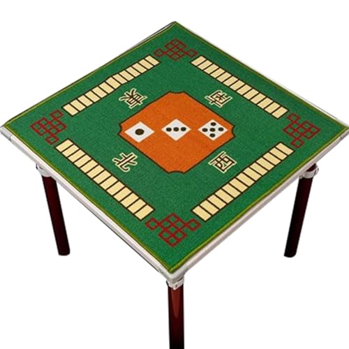 TGDGFKIAS Mahjong Tischplatte, Mahjong-Matte 1 Stück 30,7 Zoll 32,7 Zoll 34,7 Zoll 31,5 Zoll und geräuschreduzierende Mahjong-Kartenspiel-Tischmatte mit Tasche(Green,30.7x30.7inch) von TGDGFKIAS