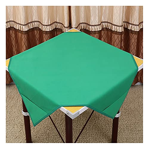 TGDGFKIAS Mahjong Tischplatte, Stickerei Mahjong Tisch Abdeckung Quadrat Haushalt Mahjong Tuch mit Tasche Große Verdickte Schalldämpfer Mahjong Matte, Tisch Matte Universal(Green,100 * 100cm) von TGDGFKIAS