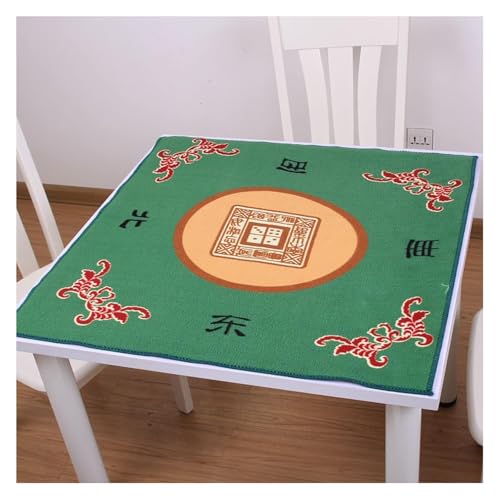 TGDGFKIAS Mahjong Tischplatte, rutschfeste Mahjong-Tisch-Abdeckmatte, universelle Mahjong-/Paigow-/Poker-/Dominos-/Spieltisch-Abdeckung, rutschfeste Matte(Green) von TGDGFKIAS