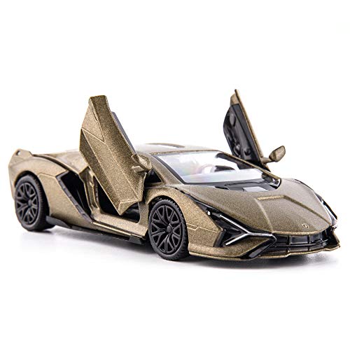 TGRCM-CZ 1/36 Lamborghini Sián FKP37 Guss Auto Modell, Zink Legierung Kinder Spielzeug Auto, Pull Back Fahrzeug Grün von TGRCM-CZ