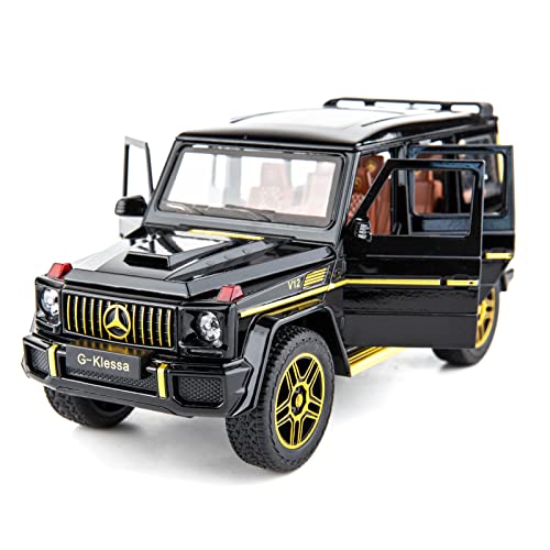 TGRCM-CZ 1/24 Benz G63 AMG Modellauto, Zink Legierung Pull Back Spielzeugauto mit Ton und Licht für Kinder Jungen Mädchen Geschenk (schwarz) von TGRCM-CZ