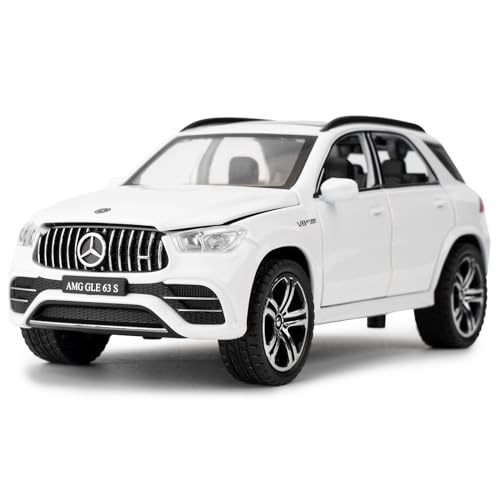 TGRCM-CZ 1/32 Diecast Auto Benz AMG GLE 63S SUV Modell Auto Pull Back mit Sound und Licht Spielzeug Auto für Jungen Mädchen Erwachsene Geschenk(Weiß) von TGRCM-CZ