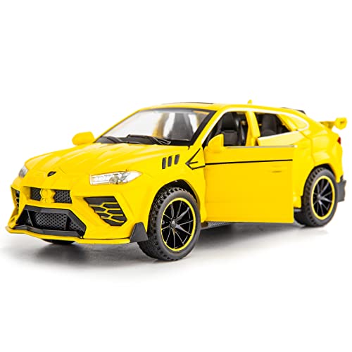 TGRCM-CZ 1/32 Lamborghini Urus Modellauto, Druckguss, Sammlerstück, Spielzeugauto mit Licht und Sound, Spielzeugfahrzeug für 3+ Jahre alte Kinder, Jungen, Geschenk, Gelb TGRCM-CZ 1/32 Lamborghini Urus Modellauto, Druckguss, Sammlerstück, Spielzeugauto mit Licht und Sound, Spielzeugfahrzeug für 3+ Jahre alte Kinder, Jungen, Geschenk, Gelb von TGRCM-CZ