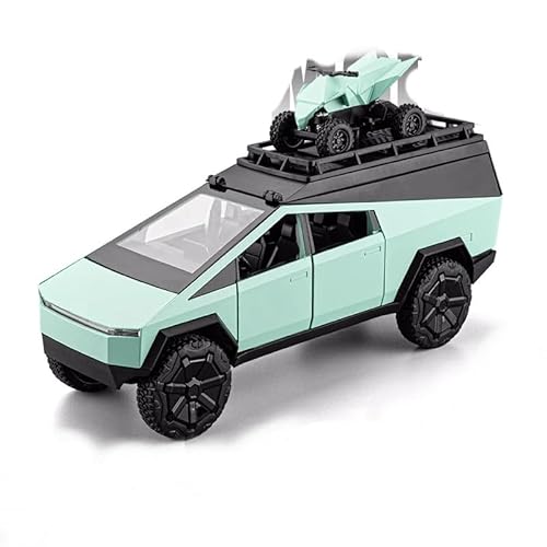 TGRCM-CZ 1/32 Tesla Cybertruck Elektro-Pick-Up-Modellauto Camping Wohnmobil mit Motorrad, Zinklegierung, Rückziehfahrzeuge, Modellauto mit Sound und Licht, für Kinder ab 3 Jahren, Geburtstagsgeschenk TGRCM-CZ 1/32 Tesla Cybertruck Elektro-Pick-Up-Modellauto Camping Wohnmobil mit Motorrad, Zinklegierung, Rückziehfahrzeuge, Modellauto mit Sound und Licht, für Kinder ab 3 Jahren, Geburtstagsgeschenk von TGRCM-CZ