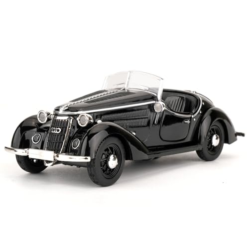 TGRCM-CZ Audi Wanderer W25k Roadster Modell Auto, Zink Legierung Pull Back Spielzeugauto mit Ton und Licht für Kinder Jungen Mädchen Geschenk (schwarz) von TGRCM-CZ