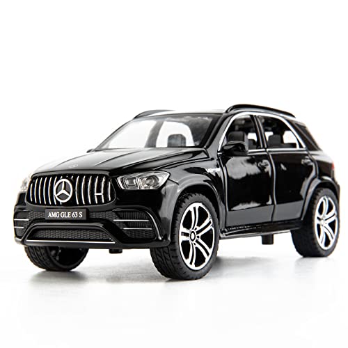 TGRCM-CZ 1/32 Diecast Auto Benz AMG GLE 63S SUV Modell Auto Pull Back mit Sound und Licht Spielzeug Auto für Jungen Mädchen Erwachsene Geschenk(Schwarz) von TGRCM-CZ