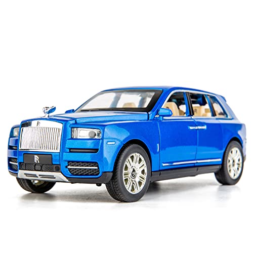 TGRCM-CZ Rolls-Royce Cullinan SUV Modellauto, Maßstab 1:24, Zinklegierung, Druckguss-Spielzeugautos mit Sound und Licht, für Kinder, Jungen, Mädchen, Geschenk (blau) von TGRCM-CZ