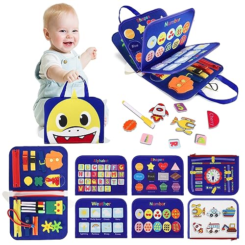 TGTT Busy Board ab 1 Jahr, Activity Board Baby Sensorisches Montessori Spielzeug ab 1 2 3 4 5 Jahre Lernspielzeug für Jungen Mädchen Geschenke Quiet Book Kinderspielzeug von TGTT