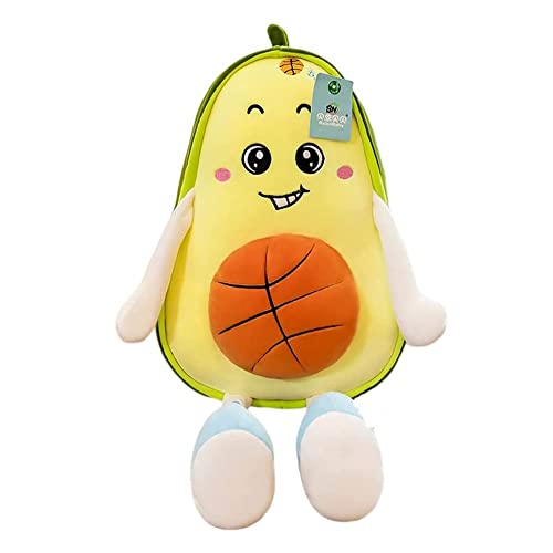 Cartoon-Plüschtier Cartoon Fußball Basketball Rugby Avocado Plüschpuppe Süße Frucht Kinderkissen Gefüllte Plüschkissen Weiche Mädchenkissen Sitzkissen for Kinderspielzeug ( Color : A , Size : 35CM ) von THAKIE