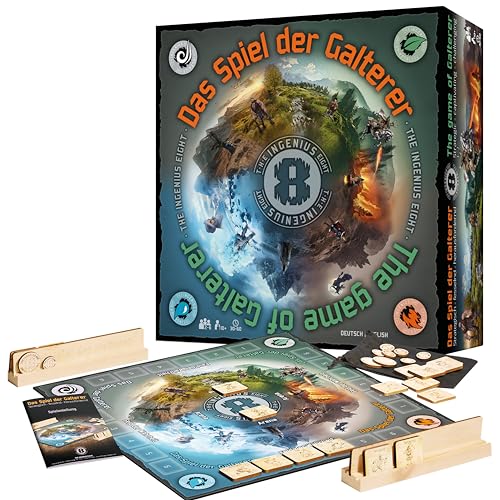 THE INGENIUS EIGHT - Das Spiel der Galterer, kniffliges Brettspiel, Gesellschaftsspiele für Erwachsene, Gesellschaftsspiel, Boardgame, Brettspiele Erwachsene für Spieleabend, Familienspiele, Spiele von THE INGENIUS EIGHT