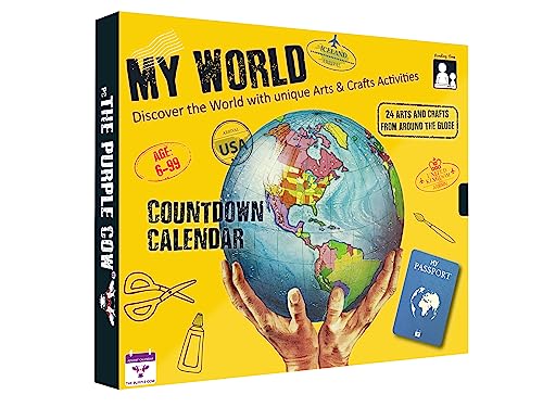 My World Adventskalender 2024 - Besuchen Sie 24 Länder, erkunden Sie verschiedene Kulturen, kreieren Sie originelle Arts & Crafts aus jedem Land! ab 9 Jahren von THE PURPLE COW ADVENT CALENDAR