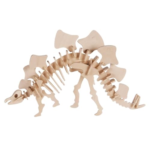 3D-Puzzles/Dinosaurier-Skelett aus Holz zum Zusammenbauen/Maße: 30 x 12 cm (Stegosaurus) von THE REPLICANT