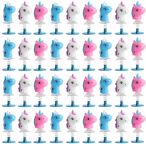 THE TWIDDLERS - 36 Einhorn Spring Jump Up Pop Up Spielzeug für Kinder, 6cm - Bulk Birthday Party Favours für Mädchen, Multipack Goody Bag Fillers und Jumping Toy Gift Set, Klassenzimmer Preise von THE TWIDDLERS