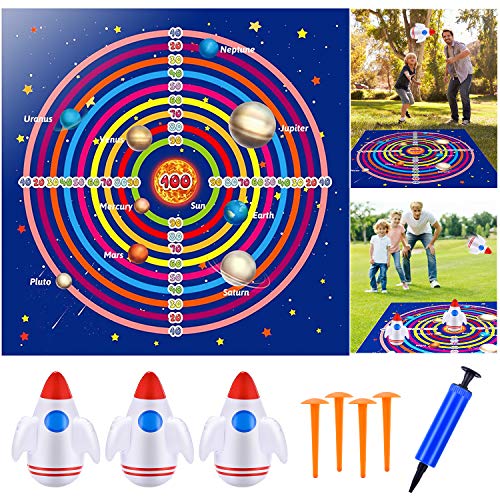 THE TWIDDLERS 4-in-1 Gartenspiele Set - Sackhüpfen, Eierlaufen, Rennbände, Bohnenbeutel - Outdoor Spiele, Wurfspiel für Kinder, Kindergeburtstag Spiele von THE TWIDDLERS