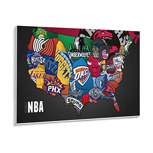 Puzzle 1000 Stück American NBA Basketball Team Poster Für Holz Adult Toys Dekompressionsspiel（75x50cm）-z41p von THEVWL