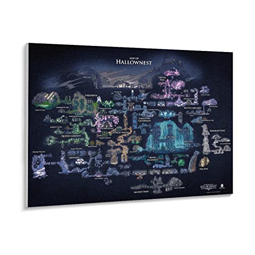 Puzzle 1000 Stück Hollow Knight Karte Der Hallownest Poster Papier Adult Toys Dekompression Spiel（38x26cm-z148p von THEVWL