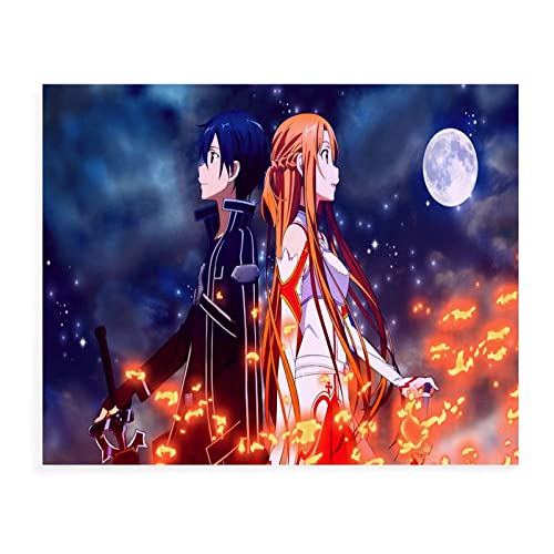 Puzzle 1000 Teile für Erwachsene, Puzzle Anime Sword Art Online,Puzzle Jungen Mädchen Puzzle for Teen Lernspiel Holiday Challenging Puzzle（38x26cm-s26x von THEVWL