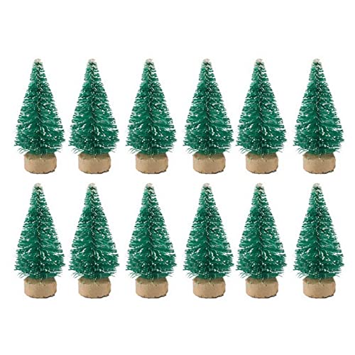 12Pcs Mini Weihnachten Baum Kiefer Bäume DIY Weihnachten Dekorationen für Haus Tisch von THINCAN