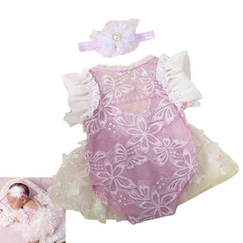 Baby Girls Foto Requisiten Outfit Strick Spitze Strampler Und Dehnbares Stirnband Neugeborenes Porträtstudio Kostüm Für Säuglingsfotografie Fotografie Essentielle Neugeborenen Foto Requisiten Mit Baby Girls Foto Requisiten Outfit Strick Spitze Strampler Und Dehnbares Stirnband Neugeborenes Porträtstudio Kostüm Für Säuglingsfotografie Fotografie Essentielle Neugeborenen Foto Requisiten Mit von THINCAN