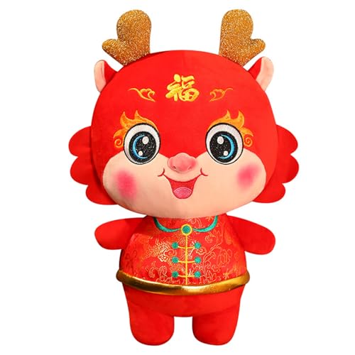 Plüsch Maskottchen Dragon Spielzeug Stofftier Kuschelspielzeug Bag Chinesische Neujahrsgeschenkkopf Rising Maskottchen Plüsch Maskottchen Dragon Spielzeug Stofftier Kuschelspielzeug Bag Chinesische Neujahrsgeschenkkopf Rising Maskottchen von THINCAN