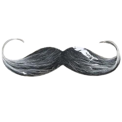 THINCAN 1-48Pcs Fake Beards Mustache Set, White Black Redness Green Blue Mustaches Self Adhesive Mustaches for Women Men Cosplay von THINCAN