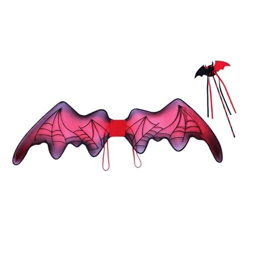 THINCAN Bat-Wings Bat Headband Bat Wand Halloween Dress Up-Wings Animal Cosplay Props von THINCAN