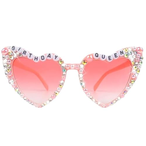 THINCAN Diamantbrille Geburtstag Mädchen Brille mit Strass Party Sonnenbrille Diamant Brille Geburtstag Königin Brille von THINCAN