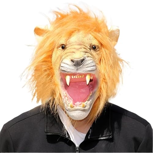 THINCAN Halloween Lion Cosplay Mask Lion Full Head Mask, Lion Mask Costume For Cosplay von THINCAN