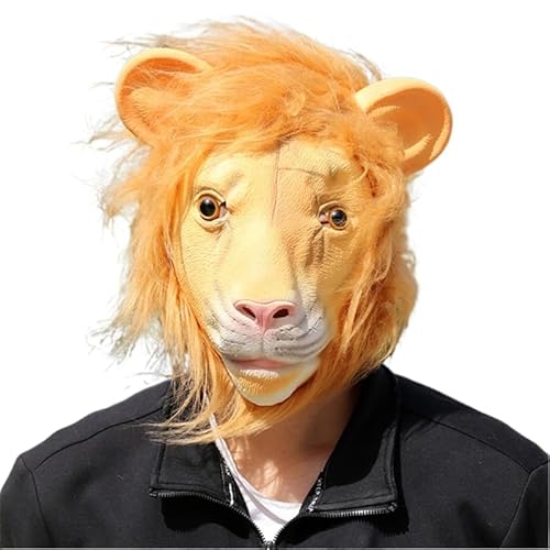 THINCAN Halloween Lion Cosplay Mask Lion Full Head Mask, Lion Mask Costume For Cosplay von THINCAN